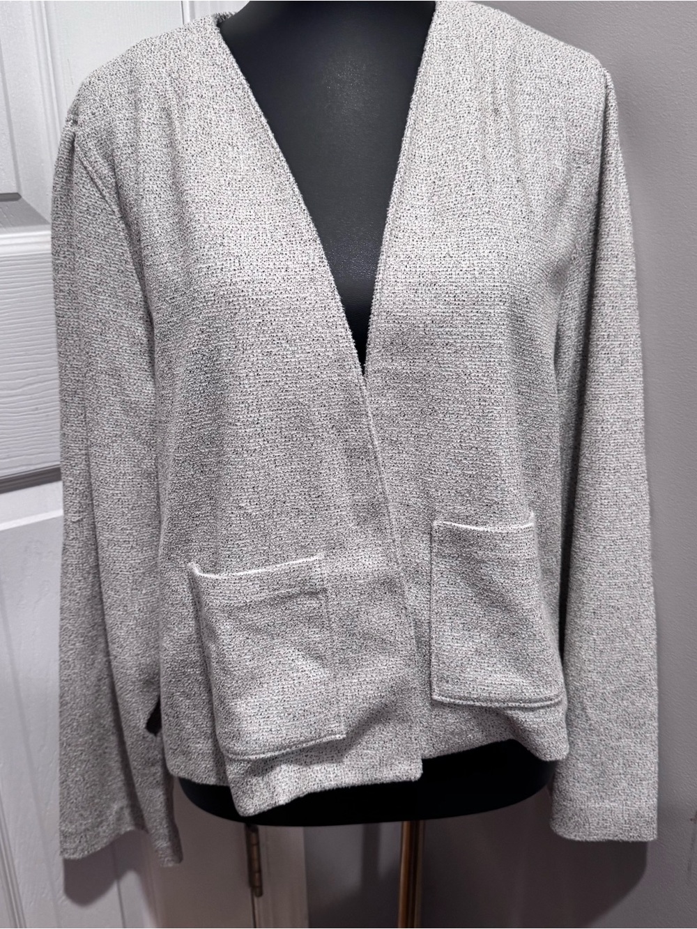 J.Crew 365 Gray Open Front Cardigan Sweater 2X Plus Size